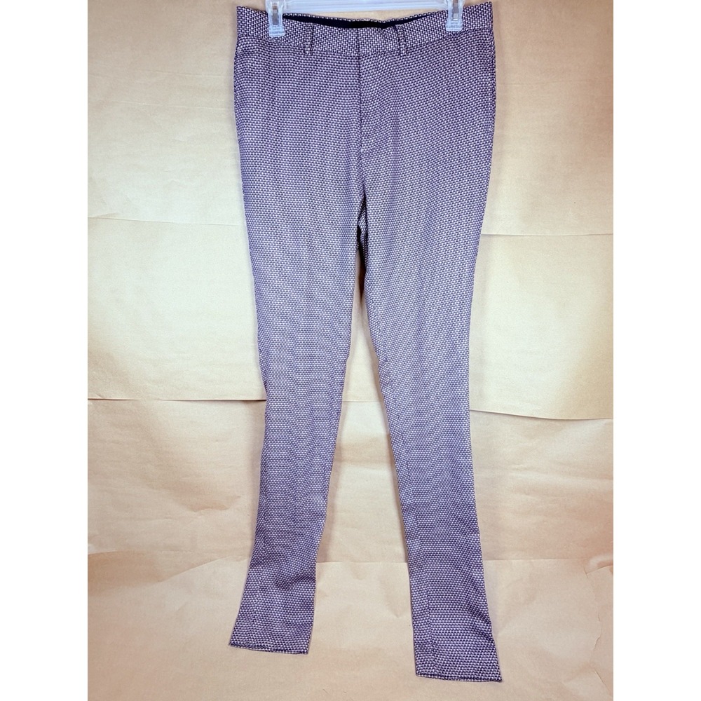 ASOS Men's Super Skinny Trousers 38x36 Tall Blue Pattern Stretch Pants